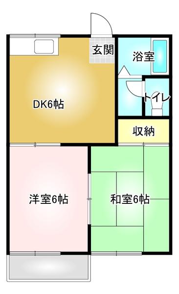 フォーブル太平(2DK/2階)の間取り写真