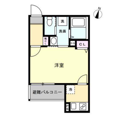 ベイルームスイート鶴見市場(1K/2階)の間取り写真