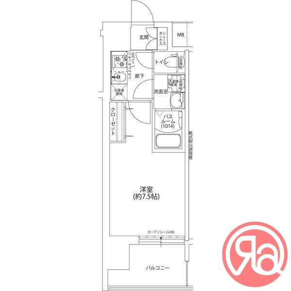 LOUIS RESIDENCE 天王寺町北(1K/12階)の間取り写真