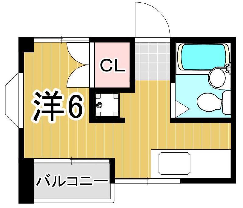 ユミサマリア(ワンルーム/6階)の間取り写真