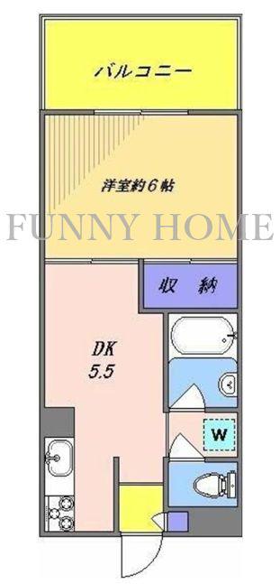 グレース若林(1DK/1階)の間取り写真