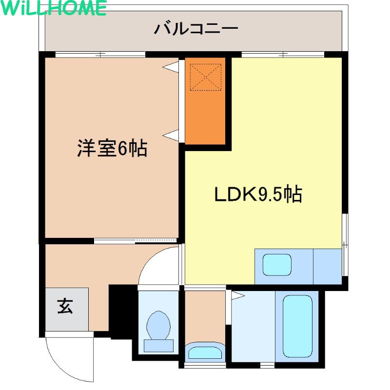 タウンコーポCL(1LDK/3階)の間取り写真