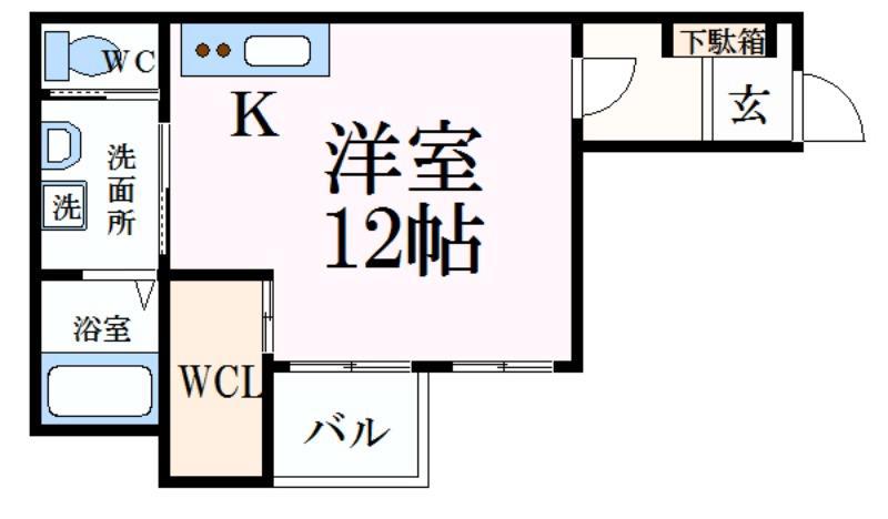 ノアール リシェ(ワンルーム/2階)の間取り写真