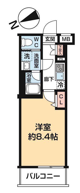 アイルグランデ押上ノースドゥーエ(1K/1階)の間取り写真