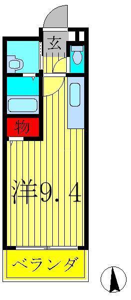 はみんぐみはら(1K/2階)の間取り写真
