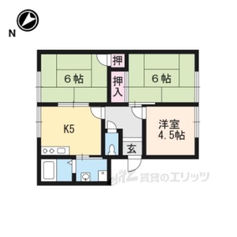 ハイム タムラ(3DK/1階)の間取り写真