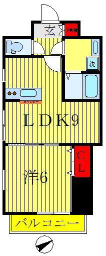 グランドソレイユ(1LDK/2階)の間取り写真