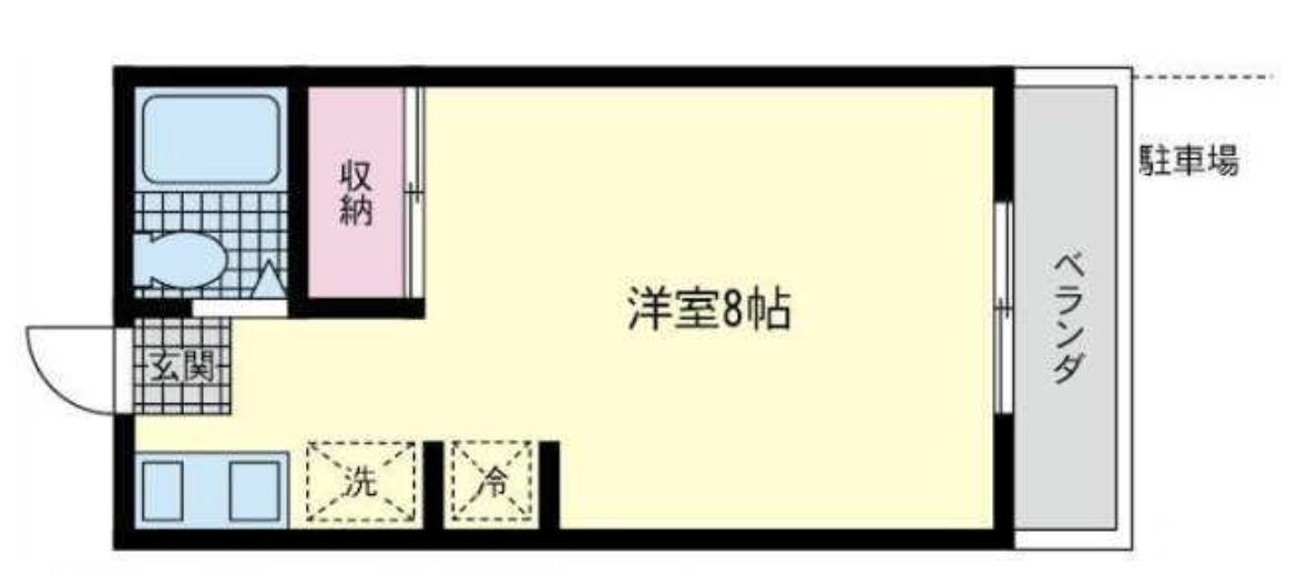 ミントハウス(ワンルーム/2階)の間取り写真