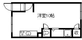 オリス緑町ハイツ2(ワンルーム/2階)の間取り写真