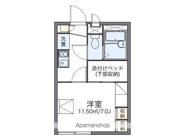 レオパレス佐座ハイツ壱番館(1K/1階)の間取り写真