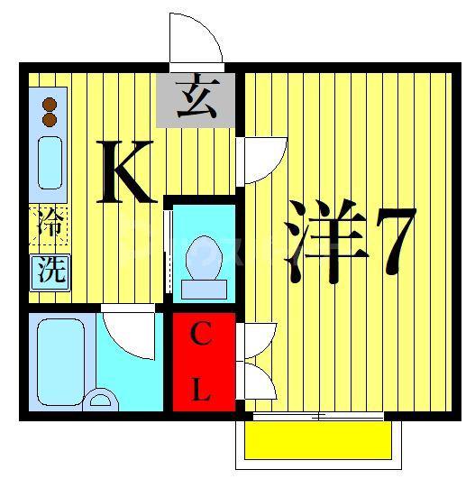 オルキス・ハイム(1K/2階)の間取り写真