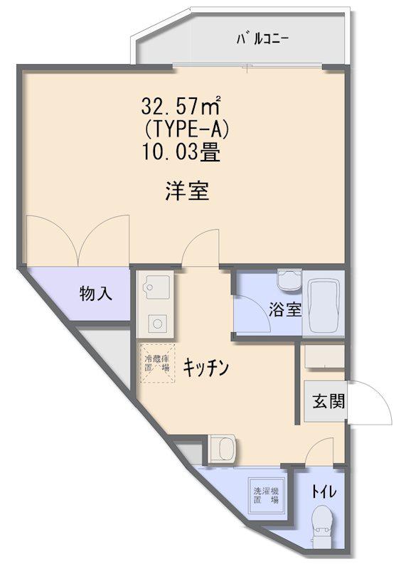 メゾン銀河(1K/4階)の間取り写真