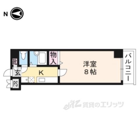 ラコンテ北山(1K/3階)の間取り写真