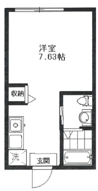 CADEAU DE NOEL MH(ワンルーム/1階)の間取り写真