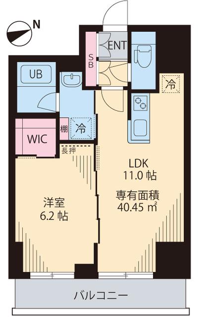 KーCREST(1LDK/4階)の間取り写真