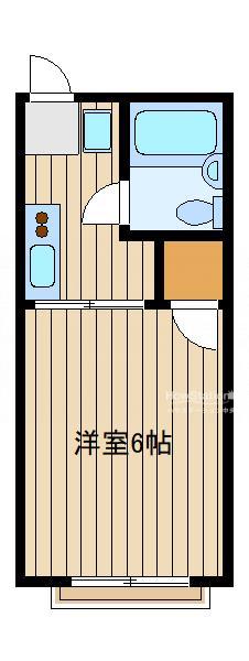 シティハイムフジミスリー(1K/2階)の間取り写真