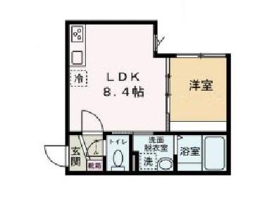 コスタリブロ中延(1LDK/2階)の間取り写真