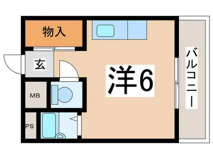 コア自由ヶ丘(ワンルーム/4階)の間取り写真