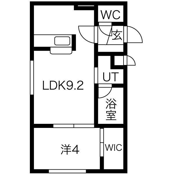 PLATINE(1LDK/3階)の間取り写真