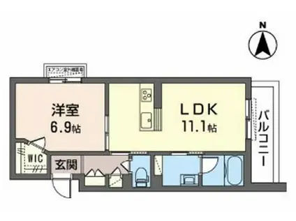 シャーメゾンリーフ LEAF(1LDK/3階)の間取り写真