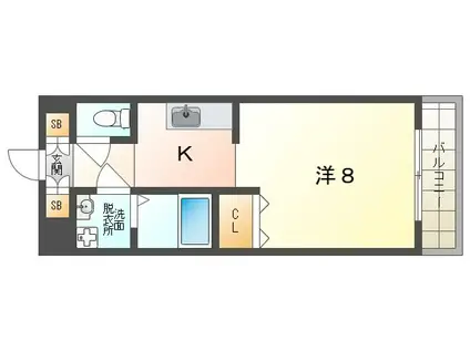 ロータリーマンション香里西之町(1K/5階)の間取り写真