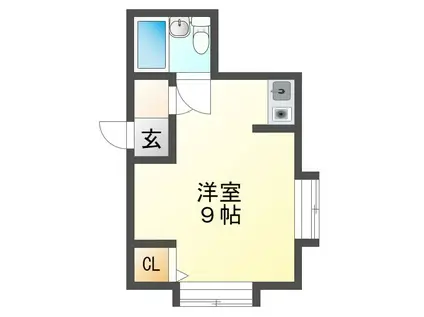 サンクラブ新和2(ワンルーム/2階)の間取り写真