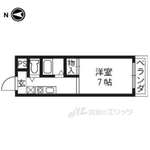 パルデメール(1K/3階)の間取り写真