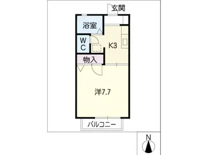 COZYCOURT池端(1K/2階)の間取り写真
