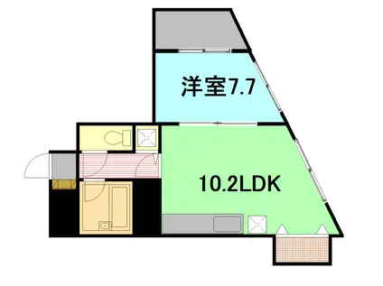 パル・ソレイユ段原(1LDK/2階)の間取り写真