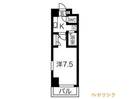 プロビデンスHAST守山(1K/8階)の間取り写真