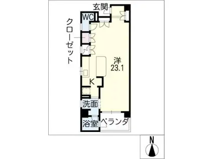 SK BUILDING‐3(ワンルーム/3階)の間取り写真