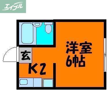 南方アイコーポ(1K/2階)の間取り写真