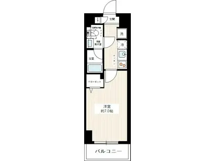 REXZY西川口AZIII(1K/4階)の間取り写真