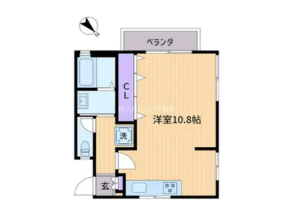 寿コーポラス(ワンルーム/2階)の間取り写真