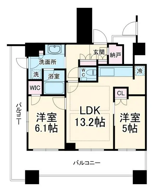 プラウドタワー武蔵浦和マークス 24階階 間取り