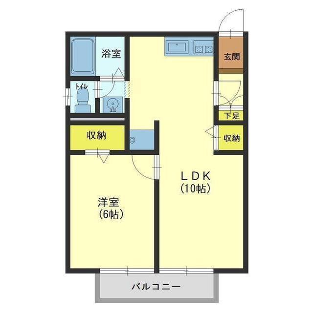 コーポ本郷(1LDK/2階)の間取り写真