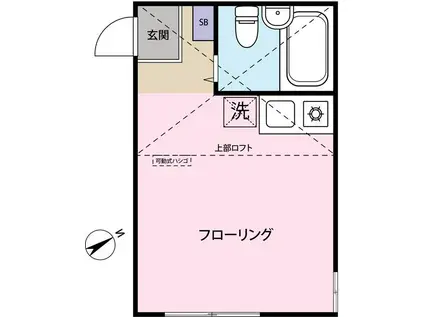 レガーロ根岸(ワンルーム/2階)の間取り写真