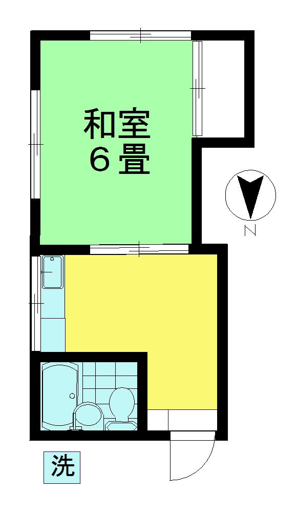 三愛コーポ(1K/1階)の間取り写真
