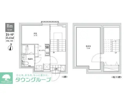 LEGALAND江古田(1K/1階)の間取り写真