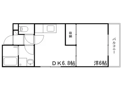 ペシュモトシオ(1DK/5階)の間取り写真