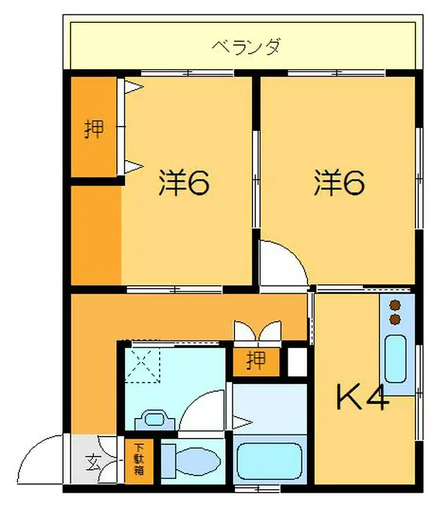 ユニゾン 2階階 間取り