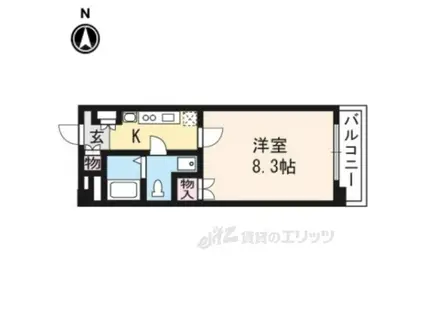 SAN・SIRO(1K/2階)の間取り写真