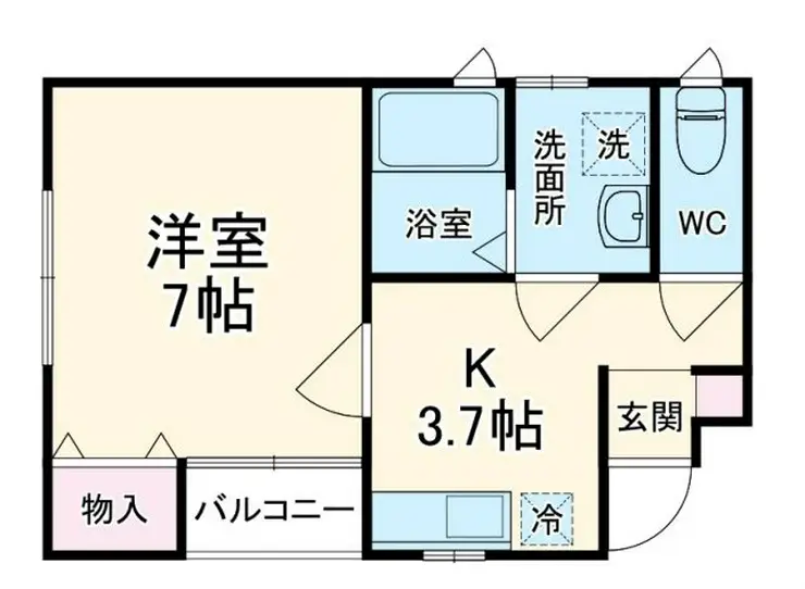 ブルーノガーデン 1階階 間取り