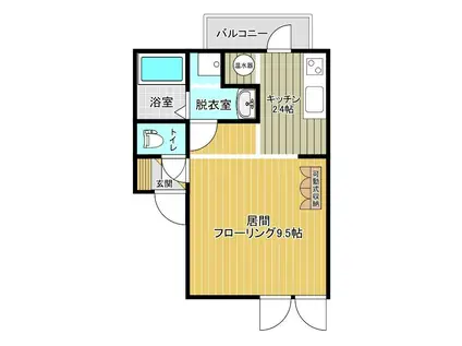 LA-FLORA I(1K/1階)の間取り写真