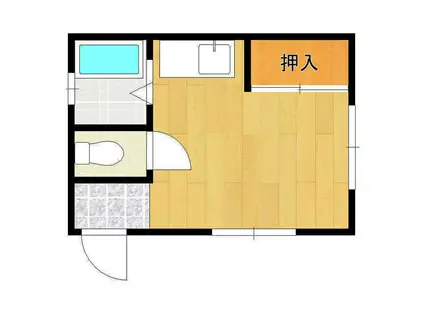 カーサ中山(ワンルーム/1階)の間取り写真