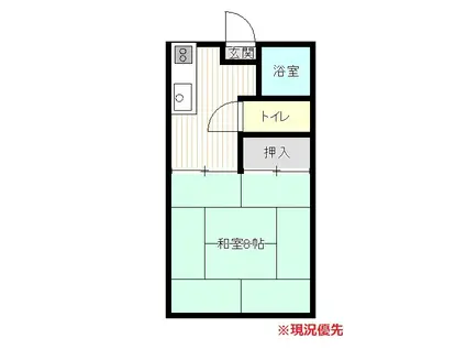 尾形ハイツ(1K/2階)の間取り写真