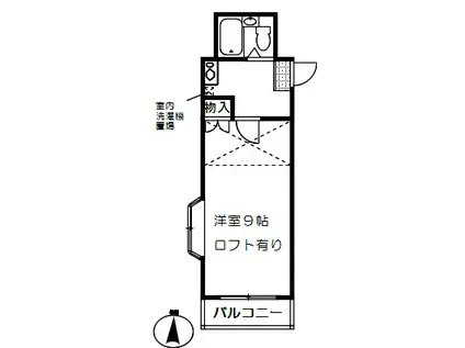 ザイン大宮(1K/2階)の間取り写真