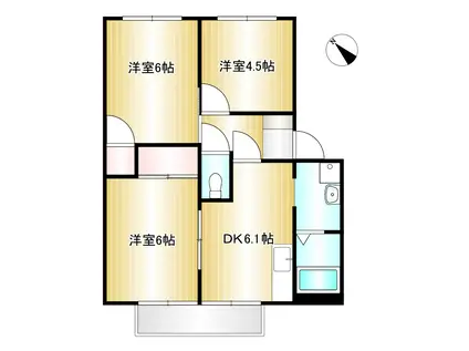 サニイスト神田(3DK/2階)の間取り写真