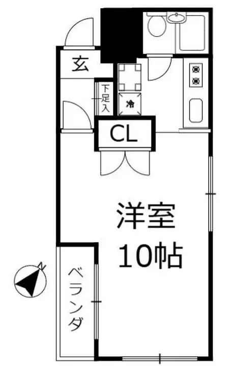 フラットアゼリア 1階階 間取り