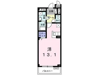 ブリリアント テラス(ワンルーム/4階)の間取り写真